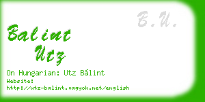 balint utz business card